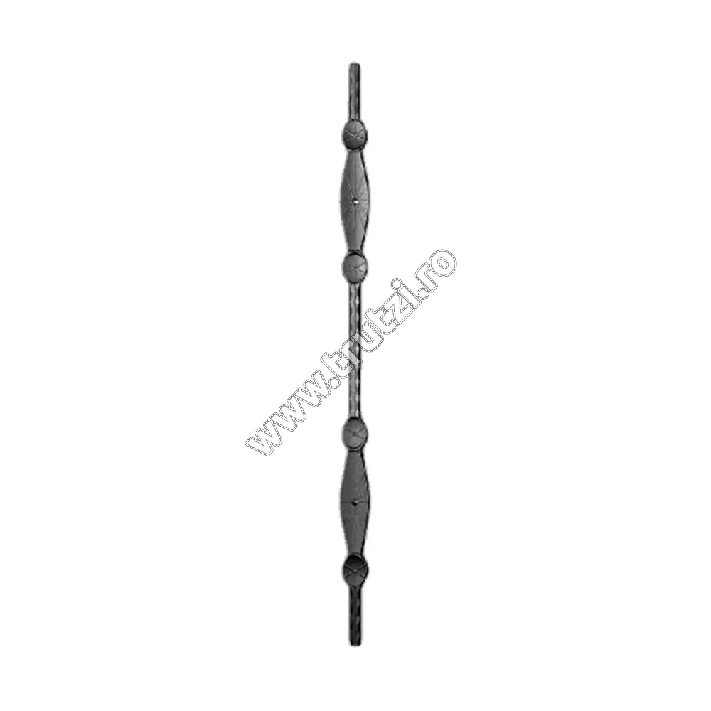 Imagine montant drept sect. 12x12mm amprentat, h 900mm, l 37mm