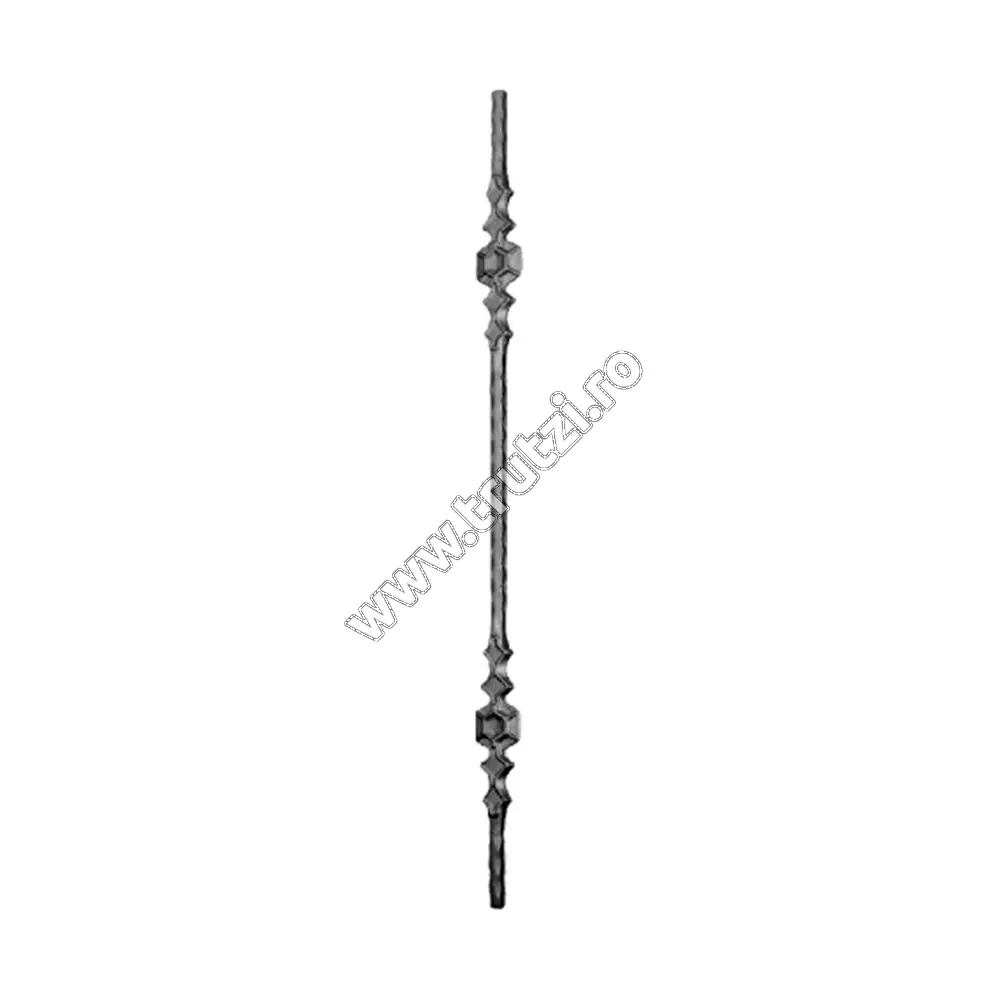 Imagine montant drept sect. 12x12mm amprentat, h 900mm, l 50mm