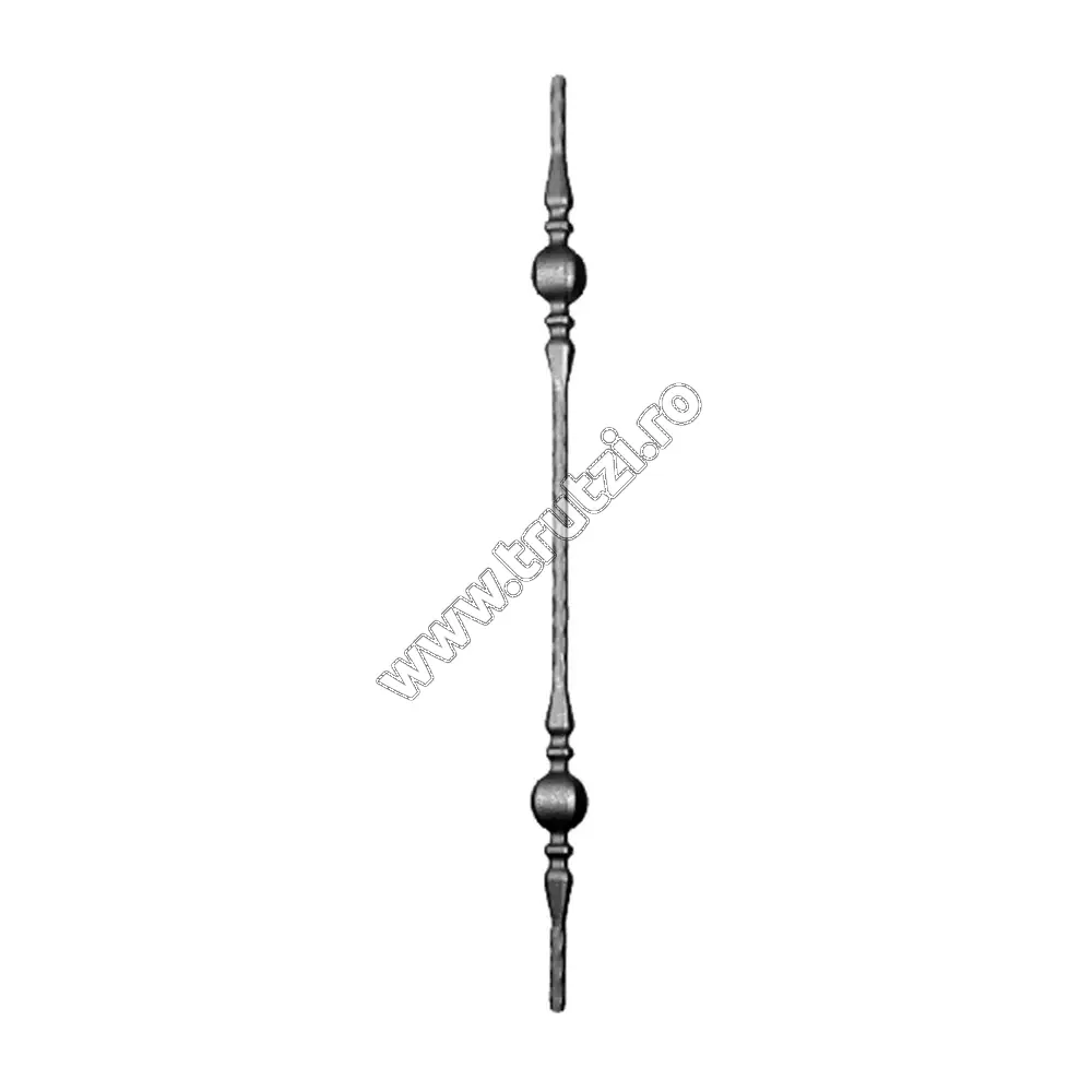 Imagine montant drept sect. 12x12mm amprentat, h 900mm, l 55mm