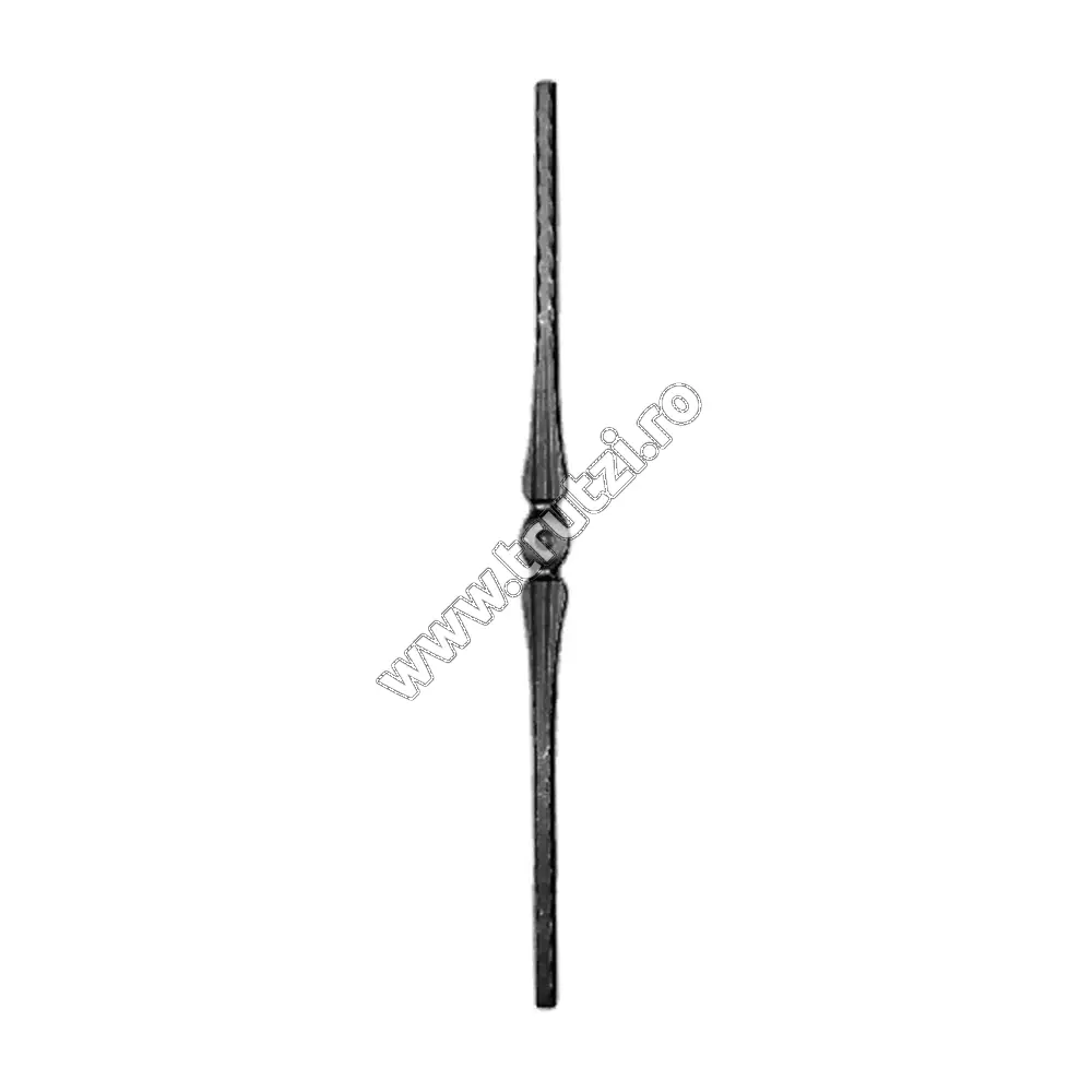 Imagine montant drept sect. 14x14mm amprentat, h 900mm, l 43mm