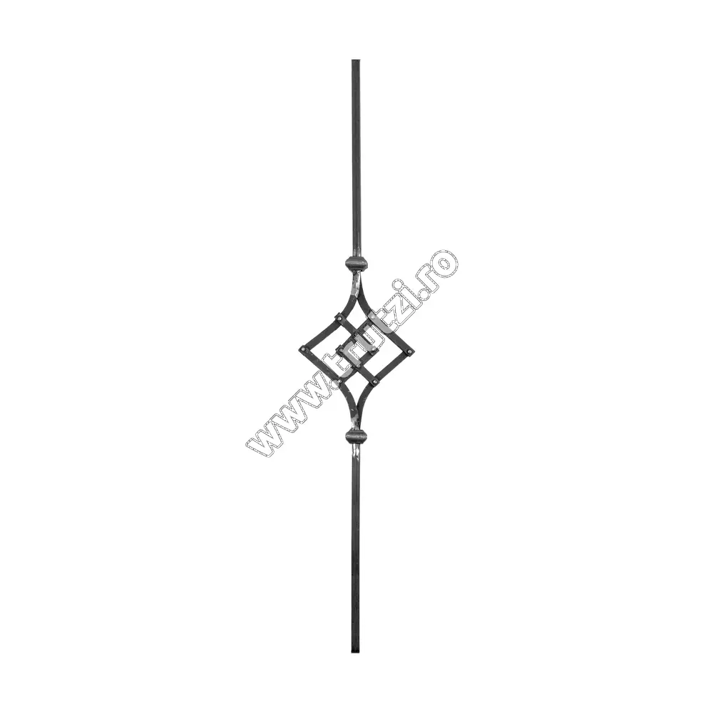 Imagine panou balustrada cu nituri sect. 12x12mm, h 800mm, l 180mm