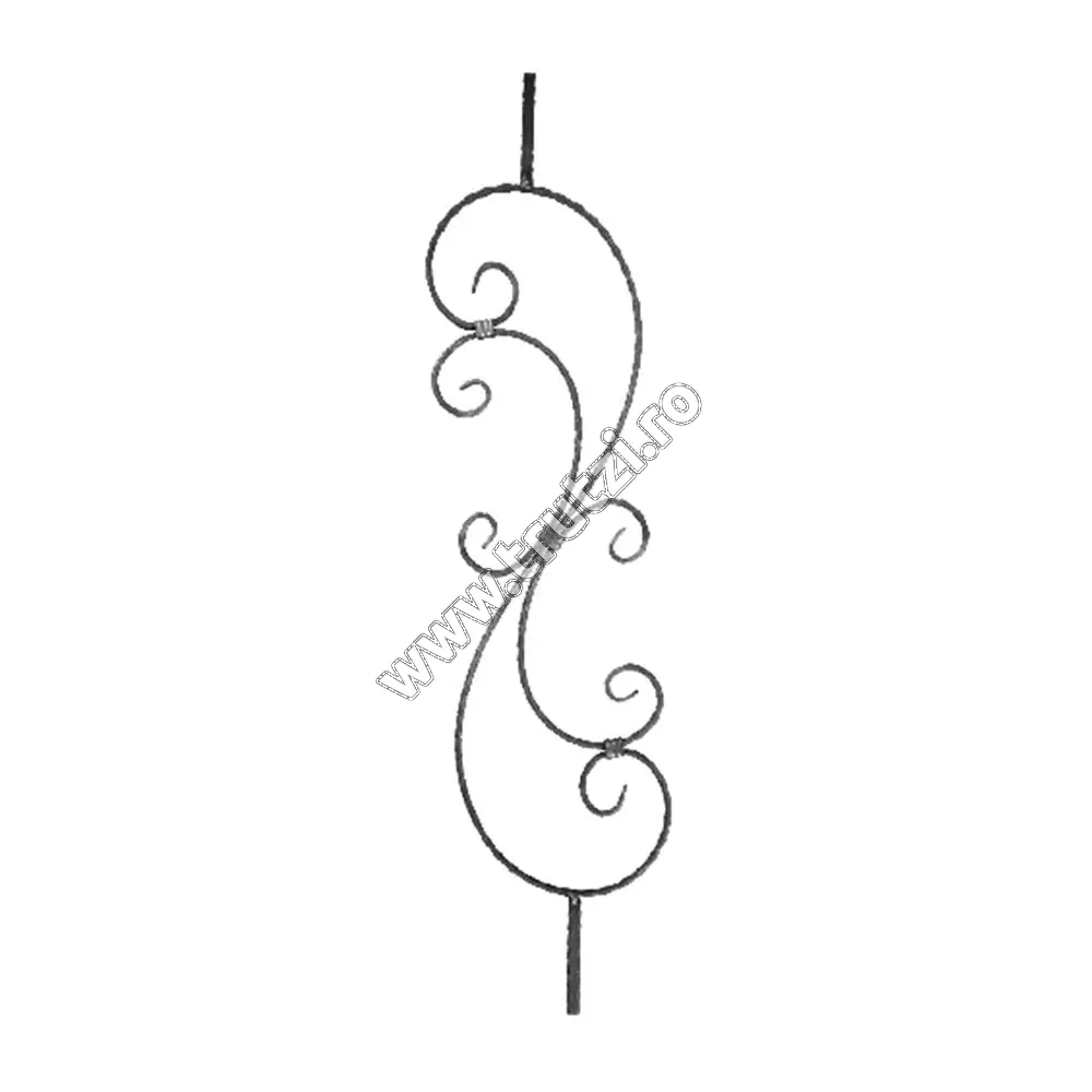 Imagine panou balustrada sect. 12x12mm amprentat, h 900mm, l 210mm