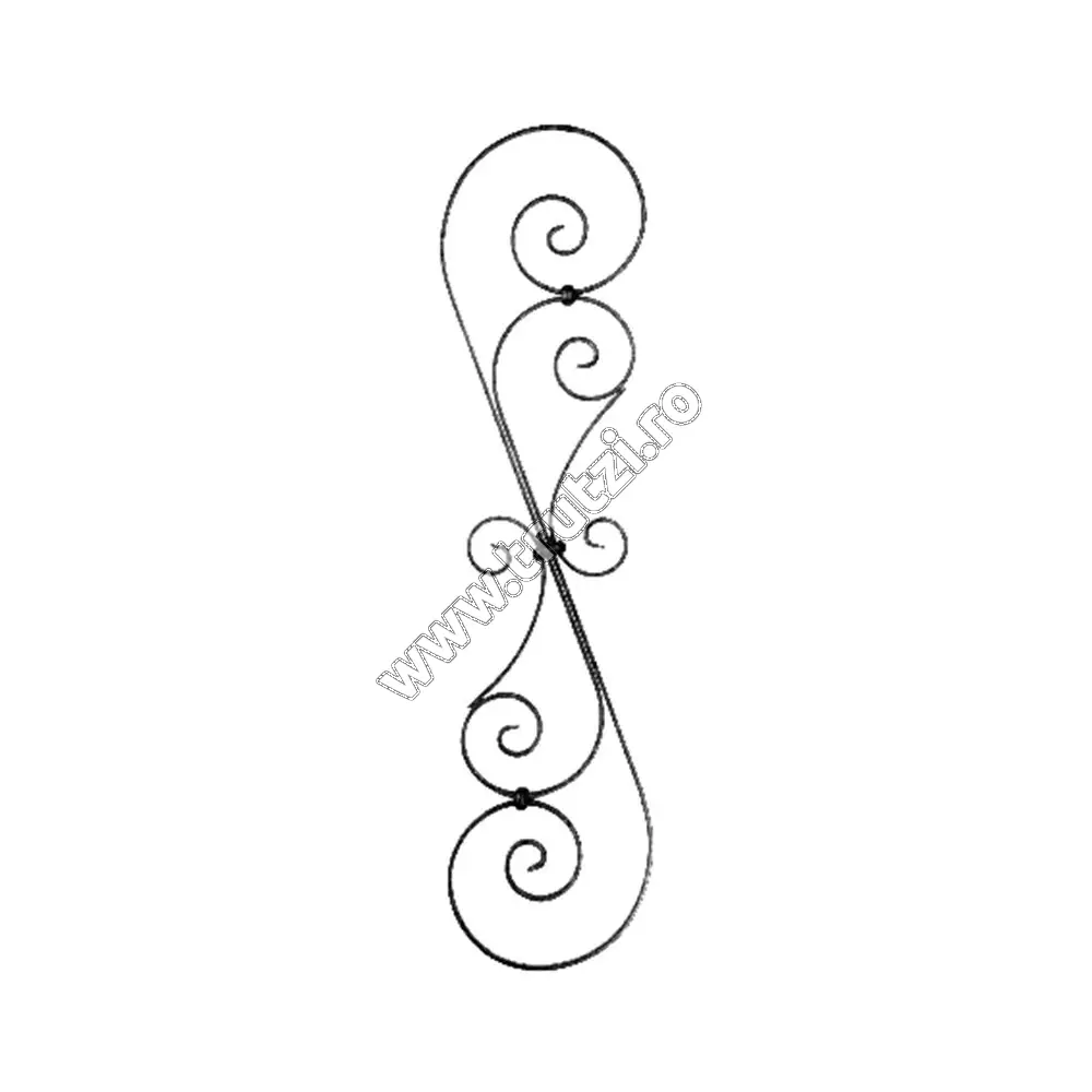 Imagine panou balustrada sect. 12x5mm amprentat, h 800mm, l 320mm