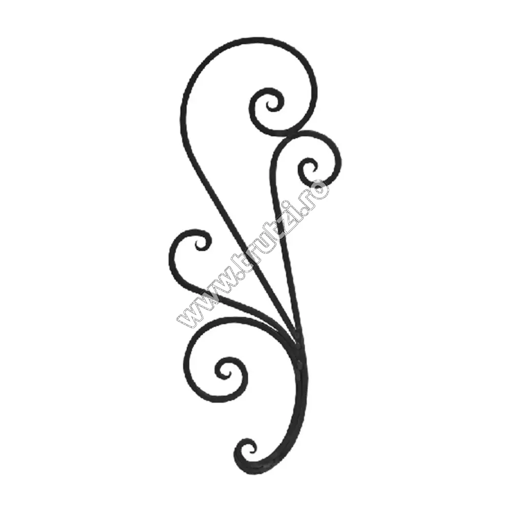 Imagine panou forjat sect. 10x10mm, h 740mm, l 300mm