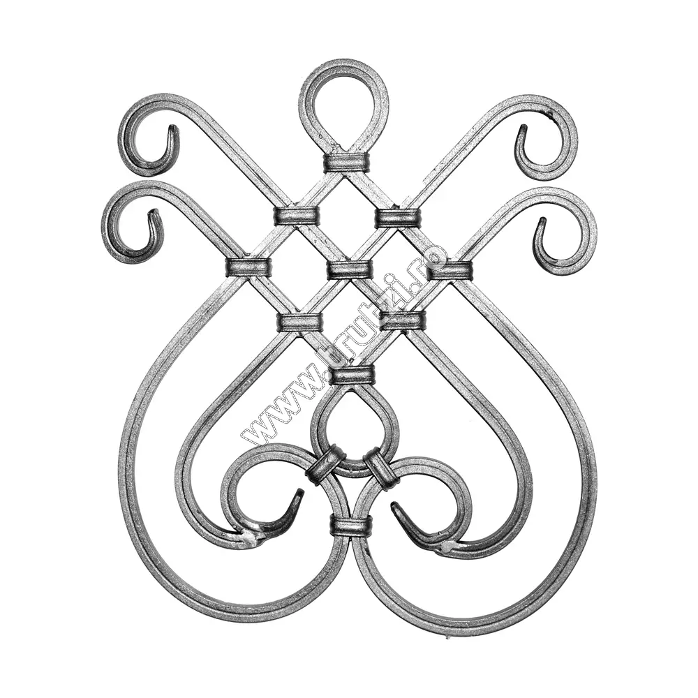 Imagine panou forjat sect. 12x12mm canelat, h 450mm, l 380mm