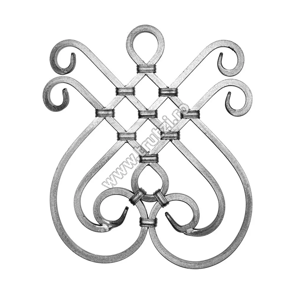 Imagine panou forjat sect. 12x12mm, lis h 450mm, l 380mm