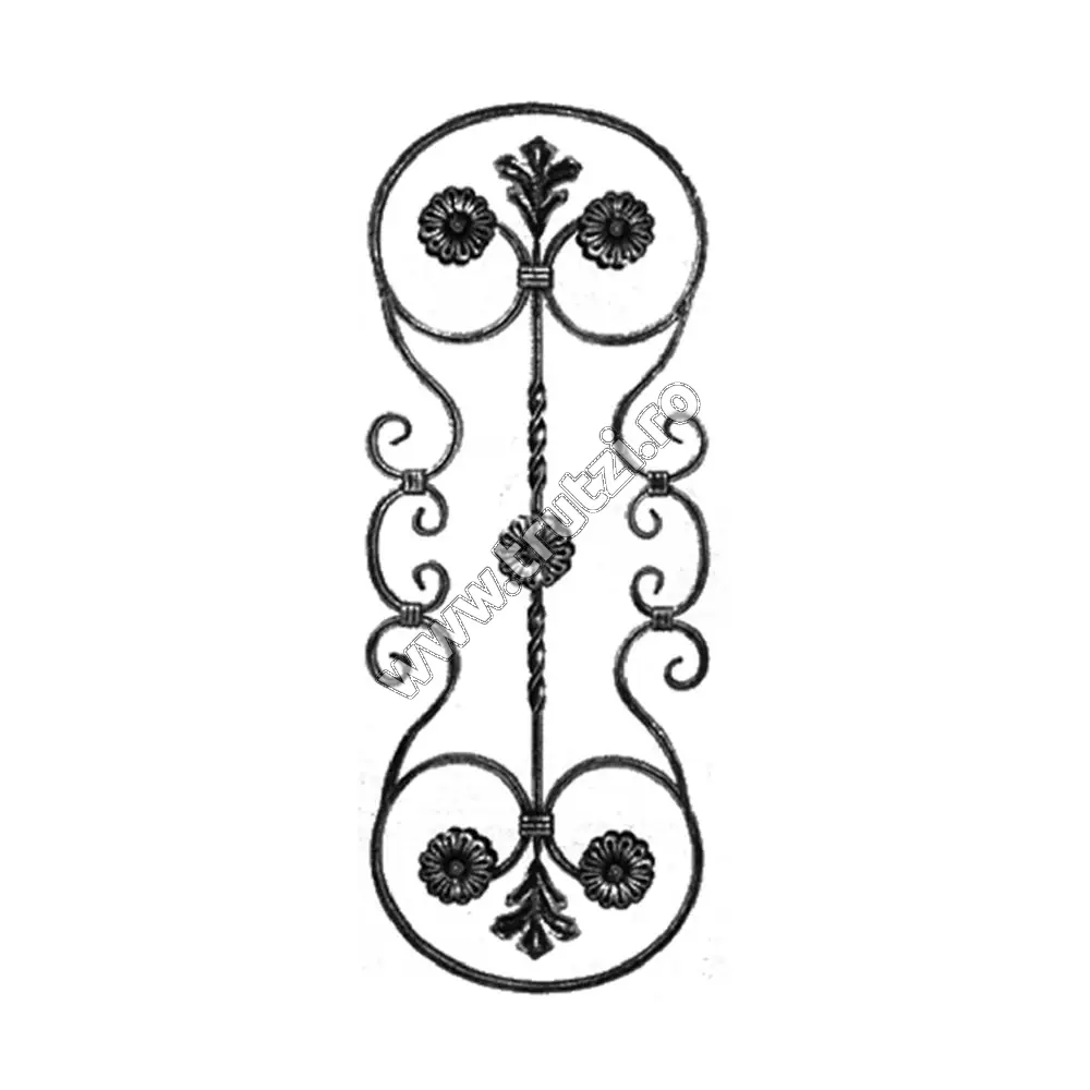 Imagine panou forjat sect. 16x8mm canelat, h 800mm, l 300mm