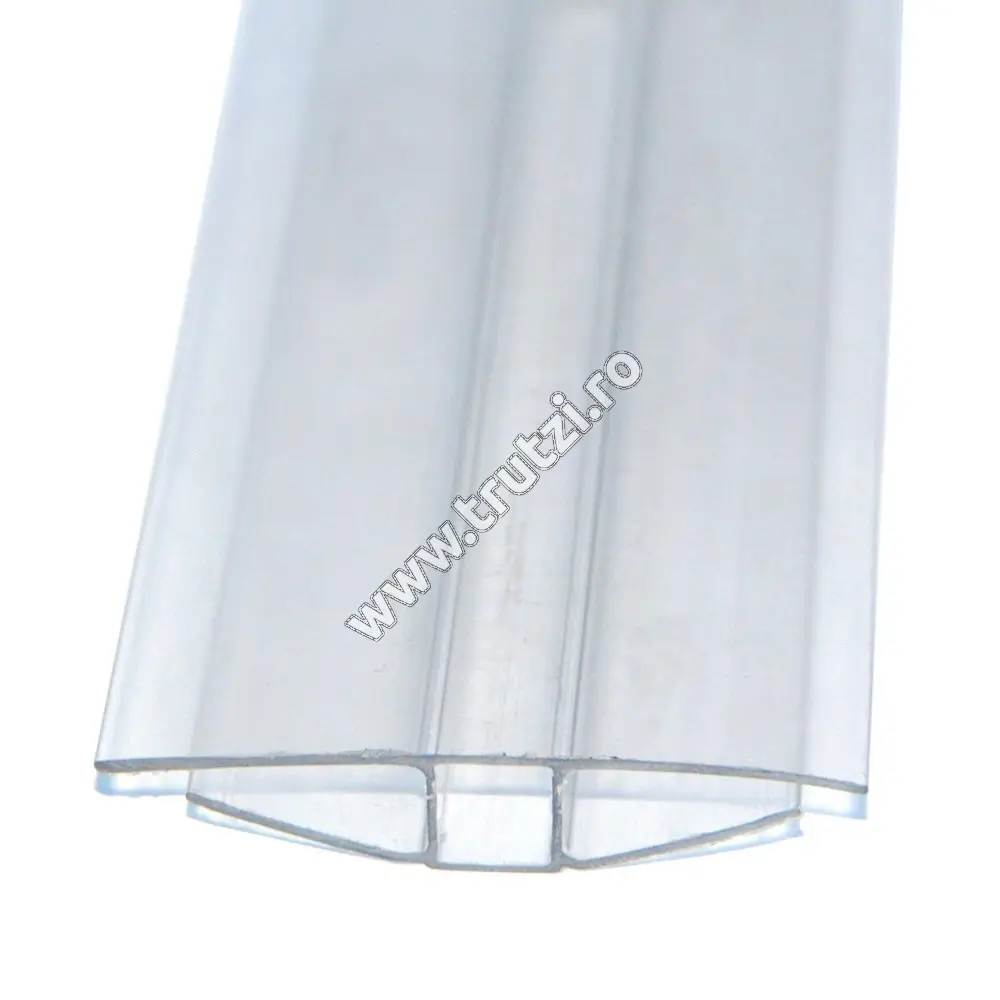 Imagine profil policarbonat transparent "h" 4mm, lungime 6000mm