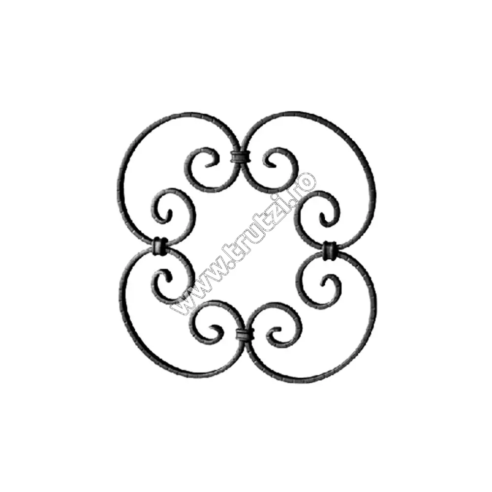 Imagine rozeta sect. 12x5mm amprentat cant, h 380mm, l 380mm