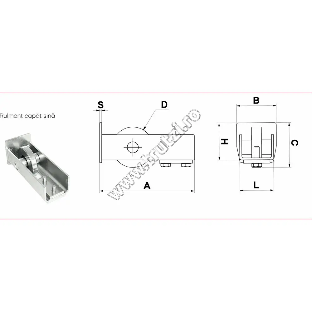 RULMENT CAPAT SINA POARTA AUTOPORTANTA 2000KG, 12M - imagine 2