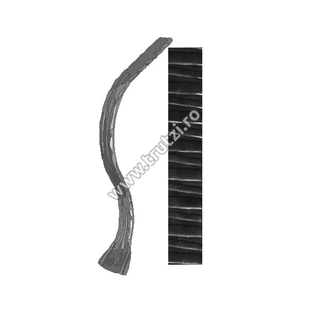 Imagine terminatie mana curenta sect. 40x5mm amprentat transversal, h 400mm, l 300mm