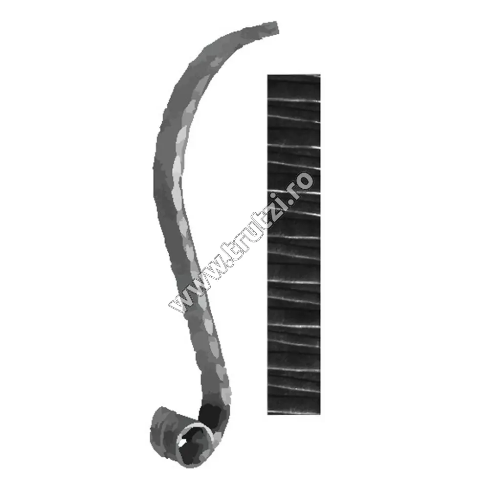 Imagine terminatie mana curenta sect. 40x5mm amprentat transversal, h 500mm, l 200mm
