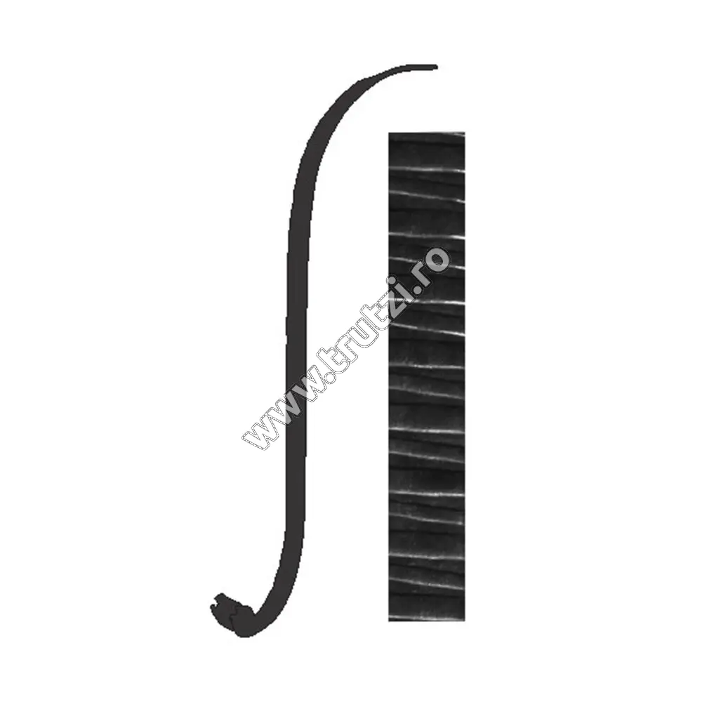 Imagine terminatie mana curenta sect. 40x5mm amprentat transversal, h 700mm, l 200mm