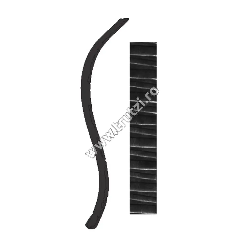 Imagine terminatie mana curenta sect. 40x5mm amprentat transversal, h 700mm, l 200mm