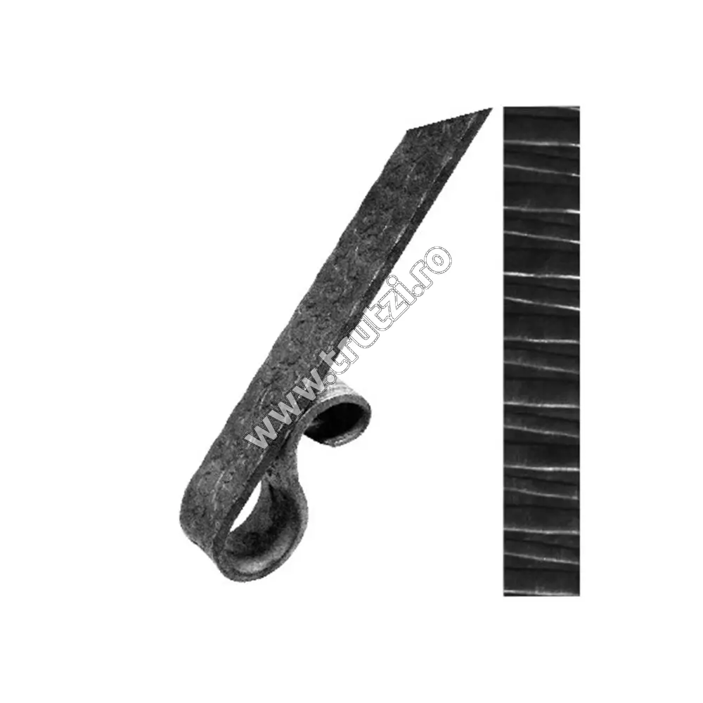 Imagine terminatie poarta sect. 40x5mm amprentat transversal, h 120mm, l 300mm