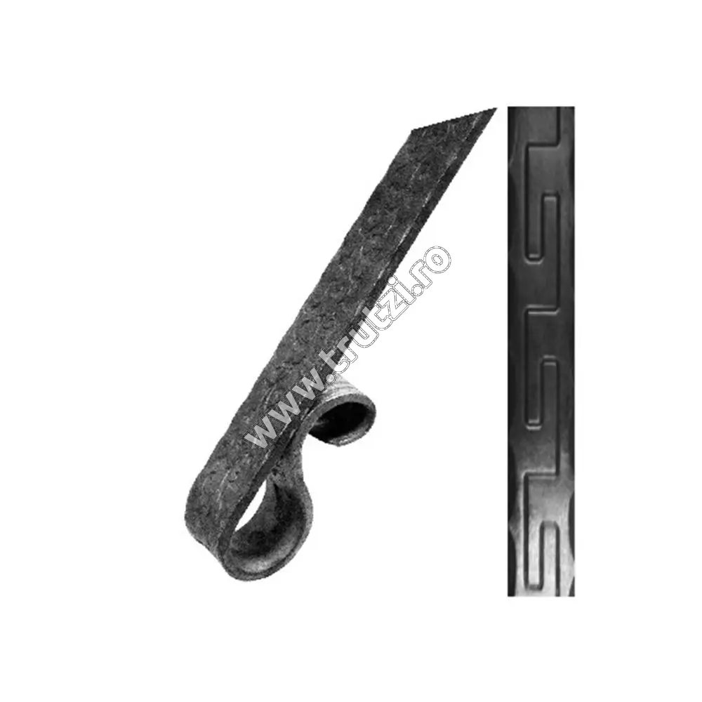 Imagine terminatie poarta sect. 40x8mm amprentat grecesc, h 120mm, l 300mm