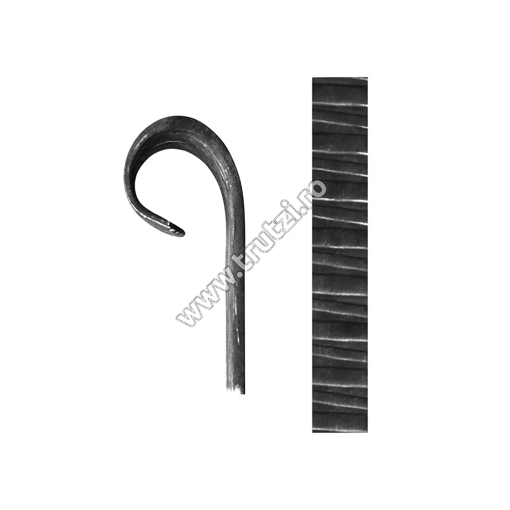 Imagine terminatie poarta sect. 40x8mm amprentat transversal, h 100mm, l 70mm