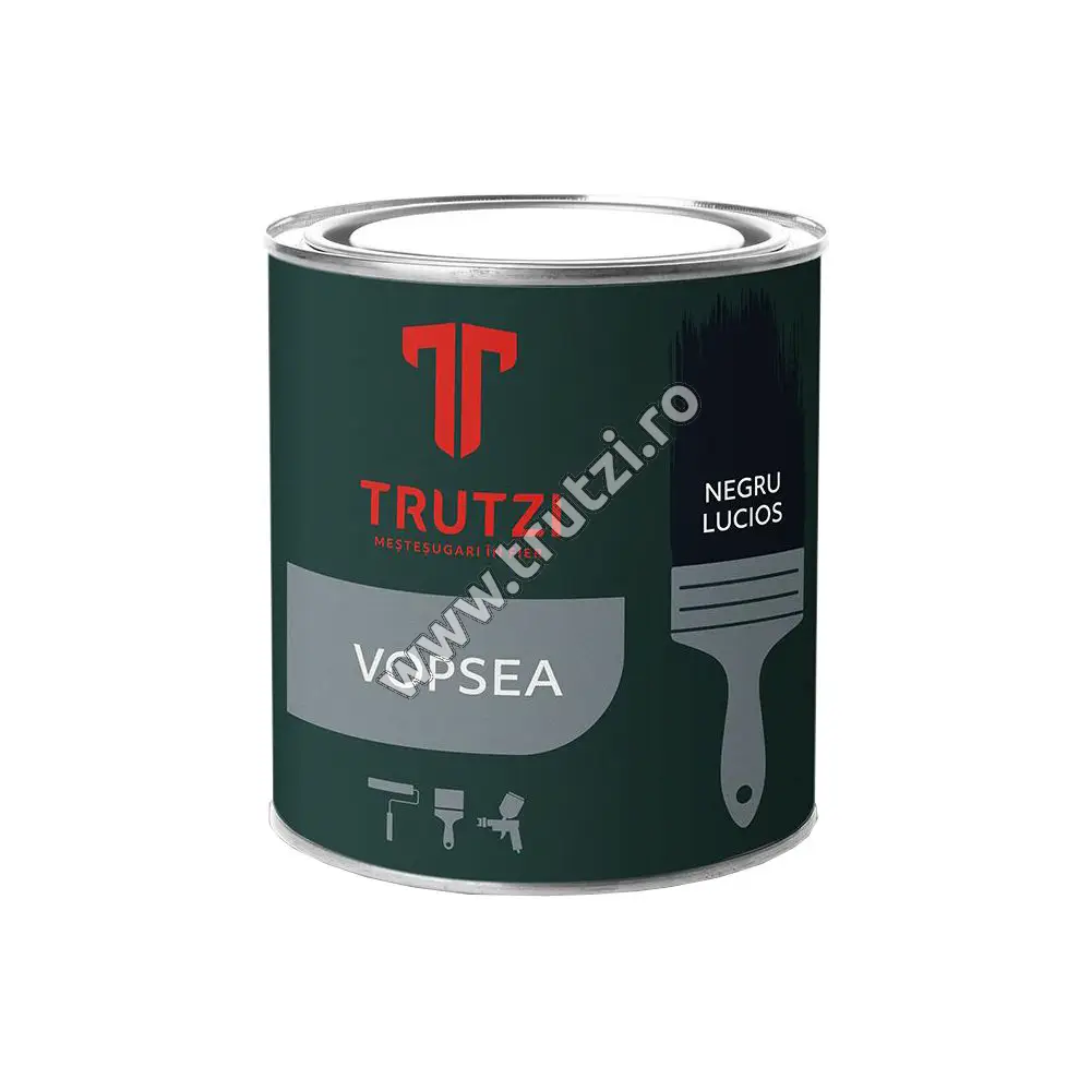 Imagine vopsea negru lucios 2.5 l